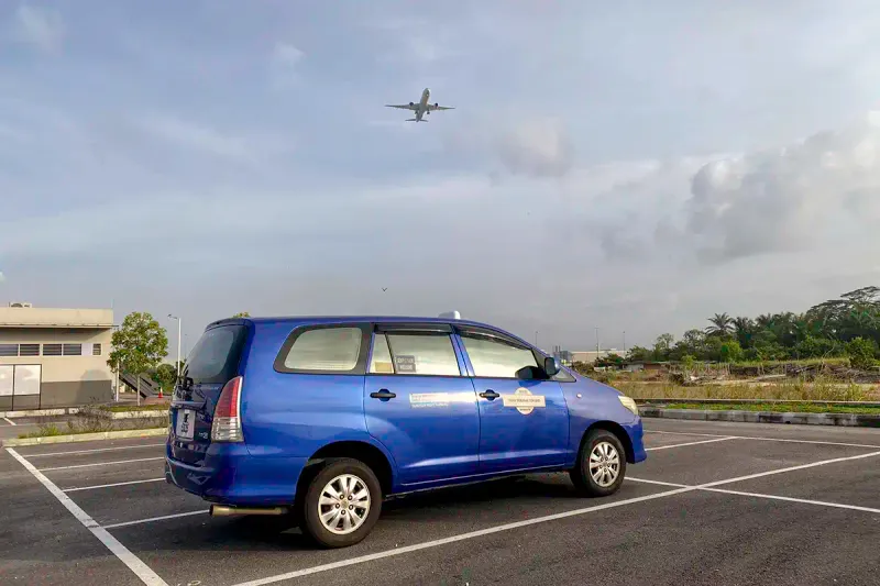 My Little Taxi vehicle near KLIA airport for private airport transfers in Malaysia