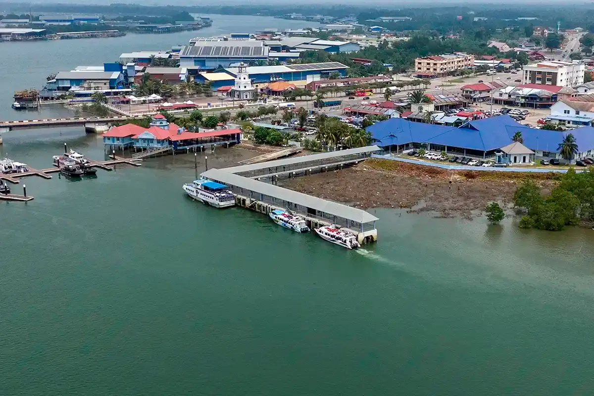 Tanjung Gemok Jetty ferry terminal for travellers continuing to Tioman Island