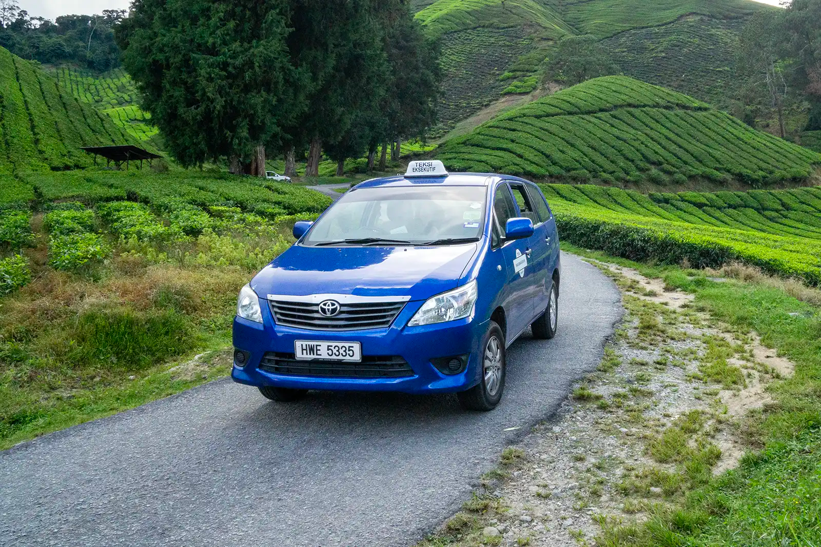 My Little Taxi private transfer vehicle during a road journey to Cameron Highlands in Malaysia