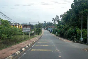 Road entering Taman Negara Kuala Tahan during a private multi-day tour in Peninsular Malaysia