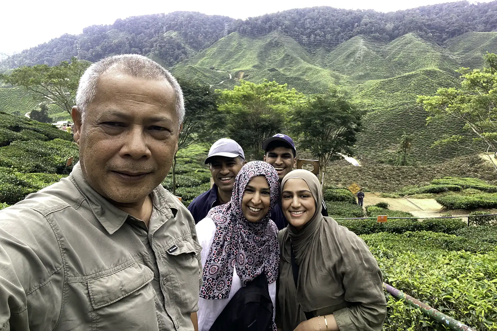 Anuar with travellers during a private day trip in Cameron Highlands, Malaysia