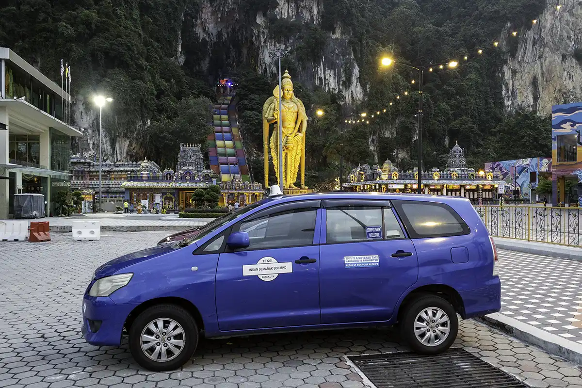 My Little Taxi private half-day tour vehicle at Batu Caves in Kuala Lumpur